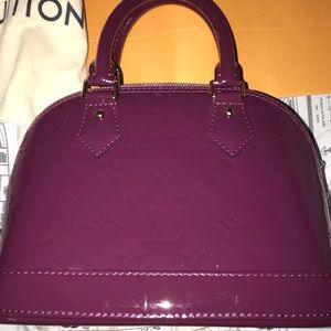 Women’s rare Louis Vuitton Purple Patten lather